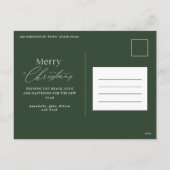 Eukalyptus modern, elegant, einfach, botanisch feiertagspostkarte (Rückseite)