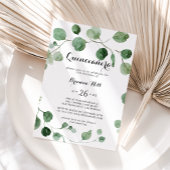 Eukalyptus Moderne Kalligrafie Quinceñera Einladung