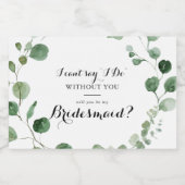 Eukalyptus Moderne Kalligrafie — Vorschlag für ein Schaumweinetikett (Einzelnes Label)