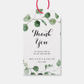 Eukalyptus Moderne Kalligraphie Hochzeit Vielen Da Geschenkanhänger (Vorderseite)