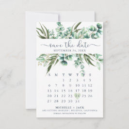 Eukalyptus Moderner Kalender Save The Date