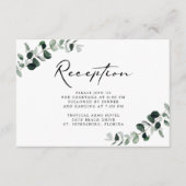 Eukalyptus Moderner kalligrafischer Empfang Begleitkarte (Vorderseite)