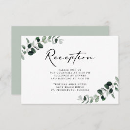 Eukalyptus Moderner kalligrafischer Empfang Begleitkarte
