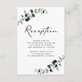 Eukalyptus Moderner kalligrafischer Empfang Begleitkarte