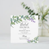 Eukalyptus Modernes Brautparty Einladung (Stehend Vorderseite)