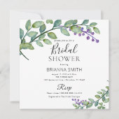 Eukalyptus Modernes Brautparty Einladung (Vorderseite)