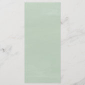 Eukalyptus Modernes rustikales Hochzeitessen Menükarte (Rückseite)