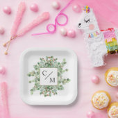 Eukalyptus monogram Dozen Brownies Pappteller (Party)