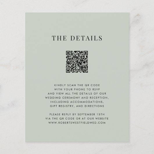 Eukalyptus Monogram Wedding Einladung (Rückseite)