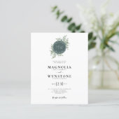 Eukalyptus Monogram Wedding Einladung (Stehend Vorderseite)