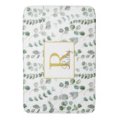 Eukalyptus-Monogramm Badematte (Vorderseite Vertikal)