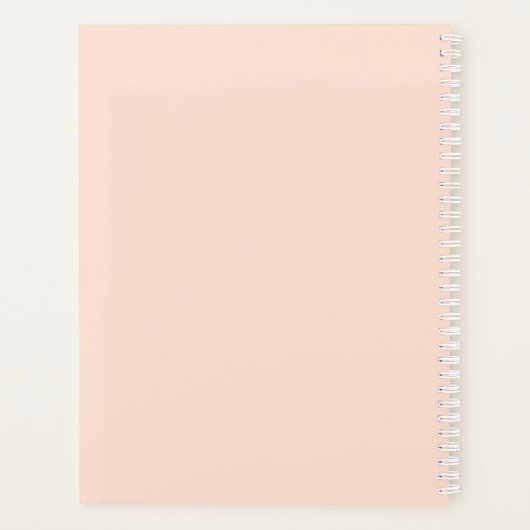 Eukalyptus-Monogramm-Blätter Pfirsichpfirsichpfirs Planer (Rückseite)