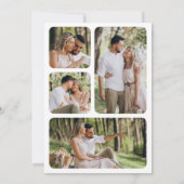Eukalyptus-Monogramm-Fotocollage-Hochzeit  Save The Date (Rückseite)