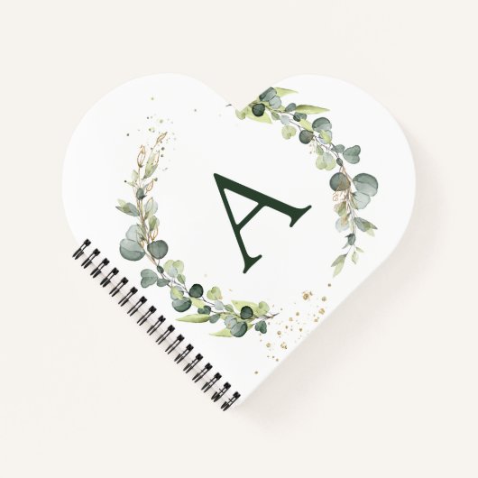 Eukalyptus-Monogramm Notizblock (Vorderseite)