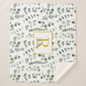 Eukalyptus-Monogramm Sherpadecke (Vorderseite)