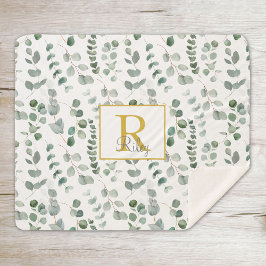 Eukalyptus-Monogramm Sherpadecke