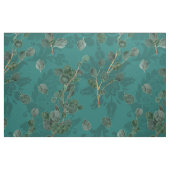 Eukalyptus-Muster aquamarin und Gold Stoff (Fat Quarter (45,7 x 55,9 cm))