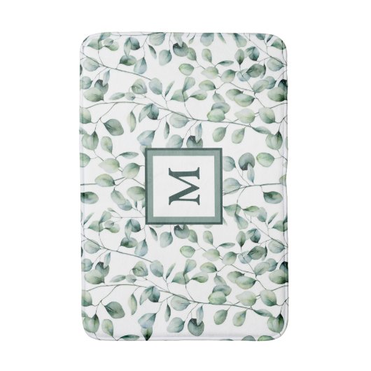 Eukalyptus-Muster Badematte (Vorderseite Vertikal)