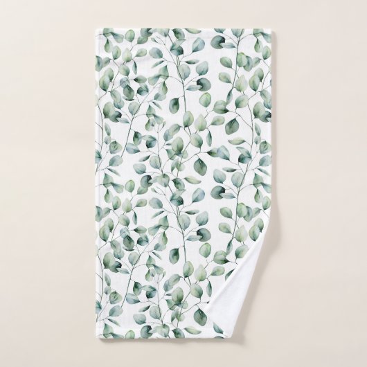 Eukalyptus-Muster Badhandtuch Set (Handtuch)