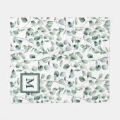 Eukalyptus-Muster Fleecedecke (Vorderseite (Horizontal))