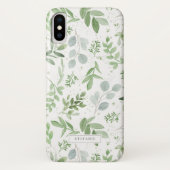 Eukalyptus-Muster für eine einfache Aquarellpflanz Case-Mate iPhone Hülle (Rückseite)