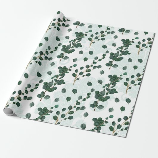 Eukalyptus-Muster Geschenkpapier (Ungerollt)