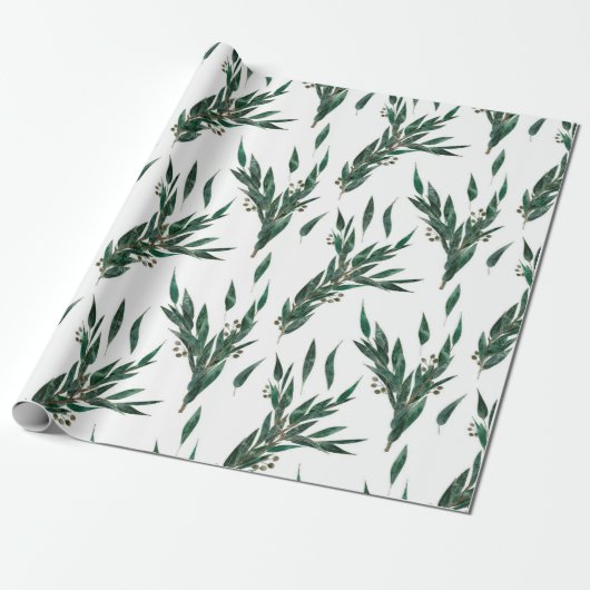 Eukalyptus-Muster Geschenkpapier (Ungerollt)