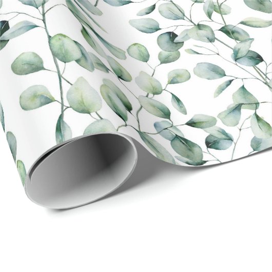 Eukalyptus-Muster Geschenkpapier (Rolleneckpunkt)