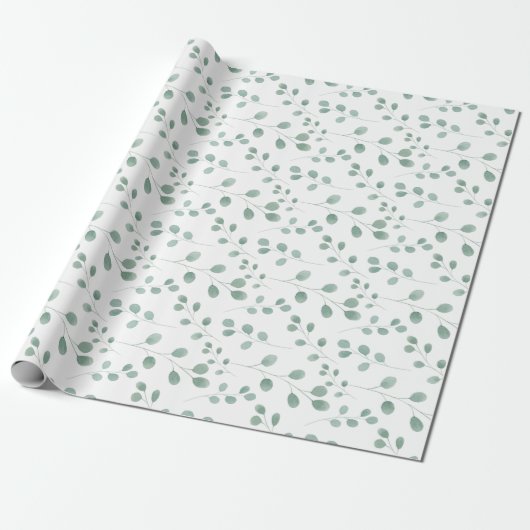 Eukalyptus-Muster Geschenkpapier (Ungerollt)
