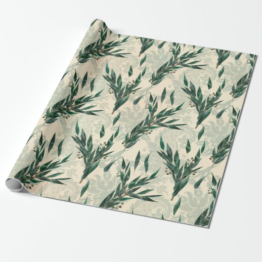 Eukalyptus-Muster Geschenkpapier (Ungerollt)