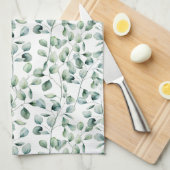 Eukalyptus-Muster Geschirrtuch (Viertel Falte)