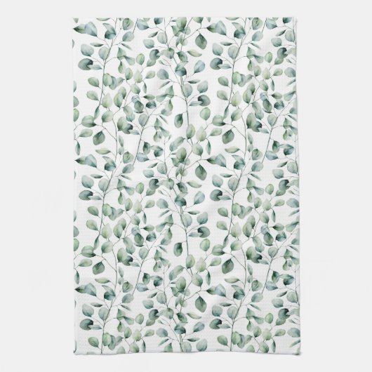 Eukalyptus-Muster Geschirrtuch (Vertikal)