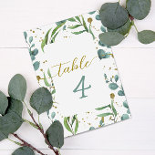 Eukalyptus-Muster Hochzeitsstiftung Tischnummer