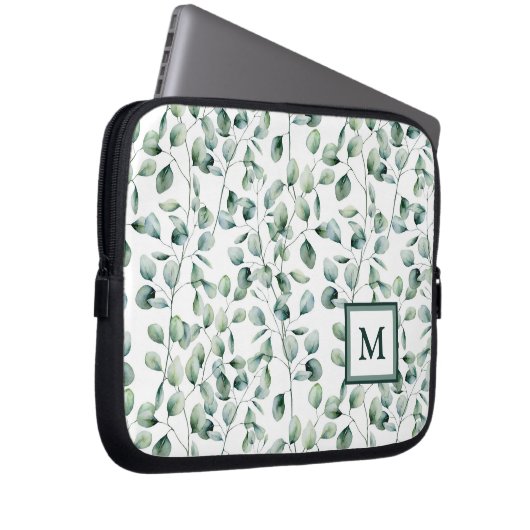 Eukalyptus-Muster Laptopschutzhülle (Vorne Rechts)