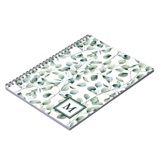 Eukalyptus-Muster Notizblock (Linke Seite)