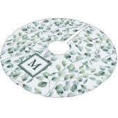 Eukalyptus-Muster Polyester Weihnachtsbaumdecke (Schrägansicht)