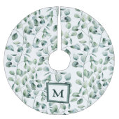 Eukalyptus-Muster Polyester Weihnachtsbaumdecke (Vorderseite)