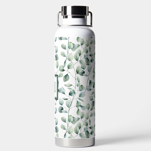 Eukalyptus-Muster Trinkflasche (Rückseite)