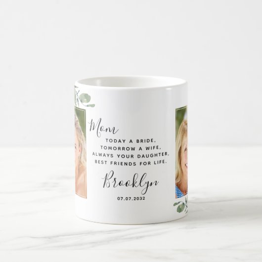 Eukalyptus Mutter der Braut Hochzeitsgeschenk Kaffeetasse (Mittel)
