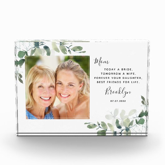 Eukalyptus Mutter der Bride Keepake Fotoblock (Vorderseite)