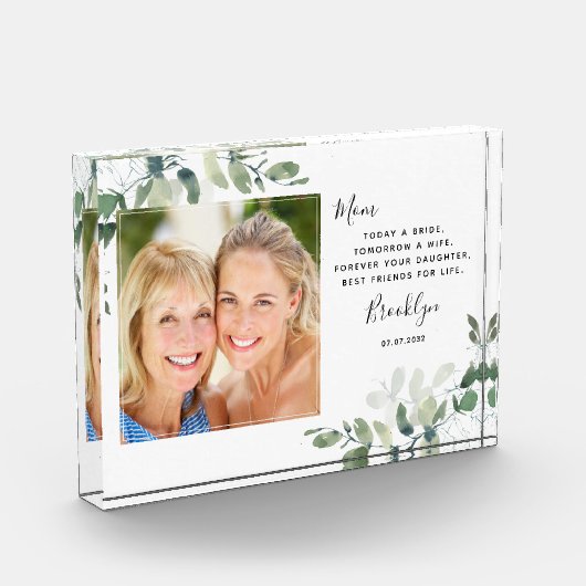 Eukalyptus Mutter der Bride Keepake Fotoblock (Links)