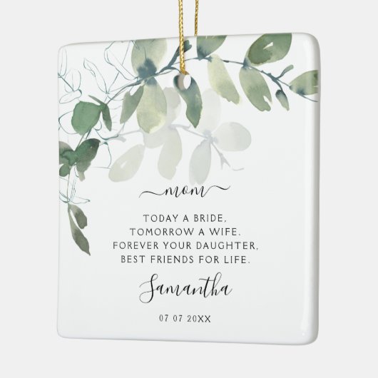 Eukalyptus Mutter des Fotos Keepake Keramikornament (Links)