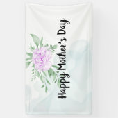 Eukalyptus-Mütter Tag der rustikalen Lila Rose Banner (Vertikal)