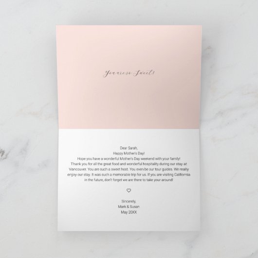 Eukalyptus-Muttertagskarte Karte (Innenseite)