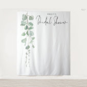 Eukalyptus Name Brautparty Foto Hintergrund Wandteppich (Vorderseite)