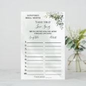 Eukalyptus Name, der das zweisprachige Spiel Dusch (Stehend Vorderseite)