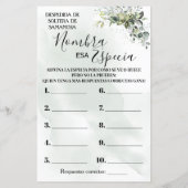 Eukalyptus Name dieses zweisprachige Duschspiel (Rückseite)