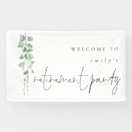 Eukalyptus Name Welcome Retirement Party Banner