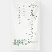 Eukalyptus Name Welcome Retirement Party Banner (Vertikal)