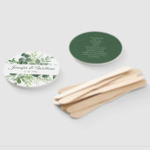 Eukalyptus-Natur-Grün-Hochzeits-Skript-Programm Fächer (Non-assembled)